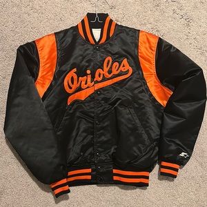 Orioles baseball jacket; Classic vintage throwback starter jacket